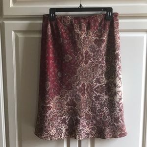 Banana Republic Silk skirt size 8 floral pattern